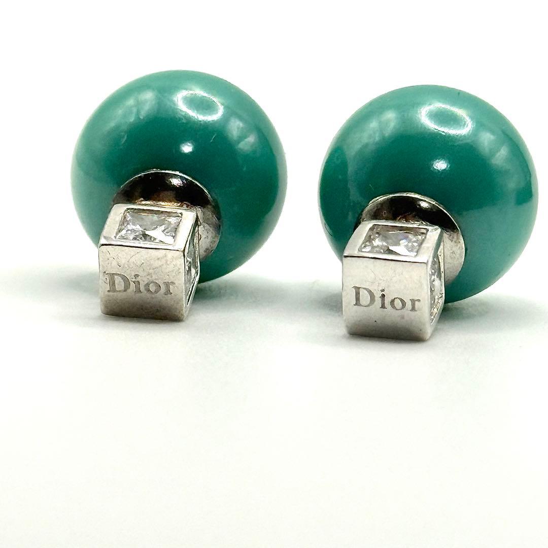 美品✨ChristianDior トライバル ピアス ターコイズ シルバー
