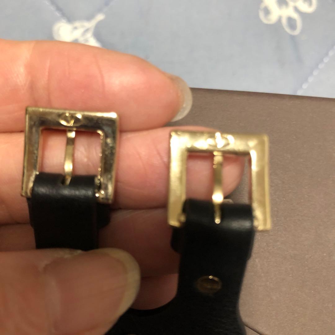 ヴァレンティノ　スタッズ　黒レザーバングル