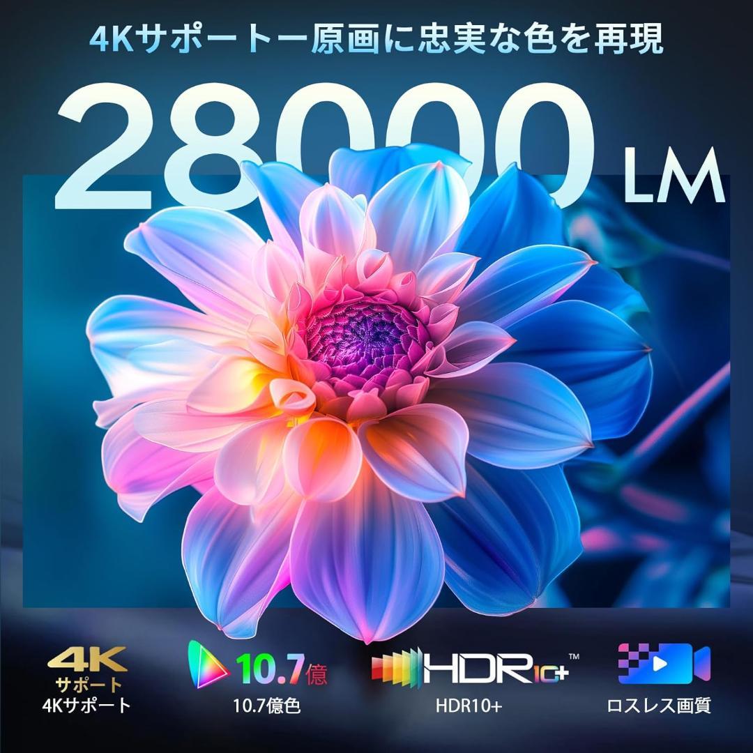 【開封済・未使用】OWNKNEW GC357 プロジェクター 家庭用 小型 4K