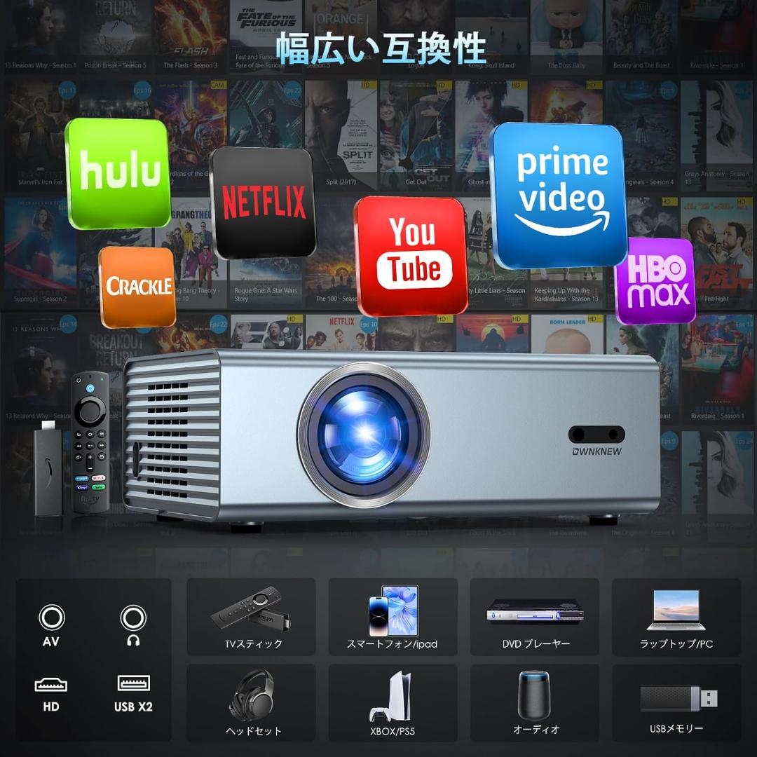 【開封済・未使用】OWNKNEW GC357 プロジェクター 家庭用 小型 4K
