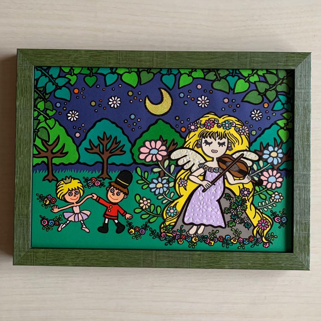【原画作品】貼り絵★終わらない夜の物語