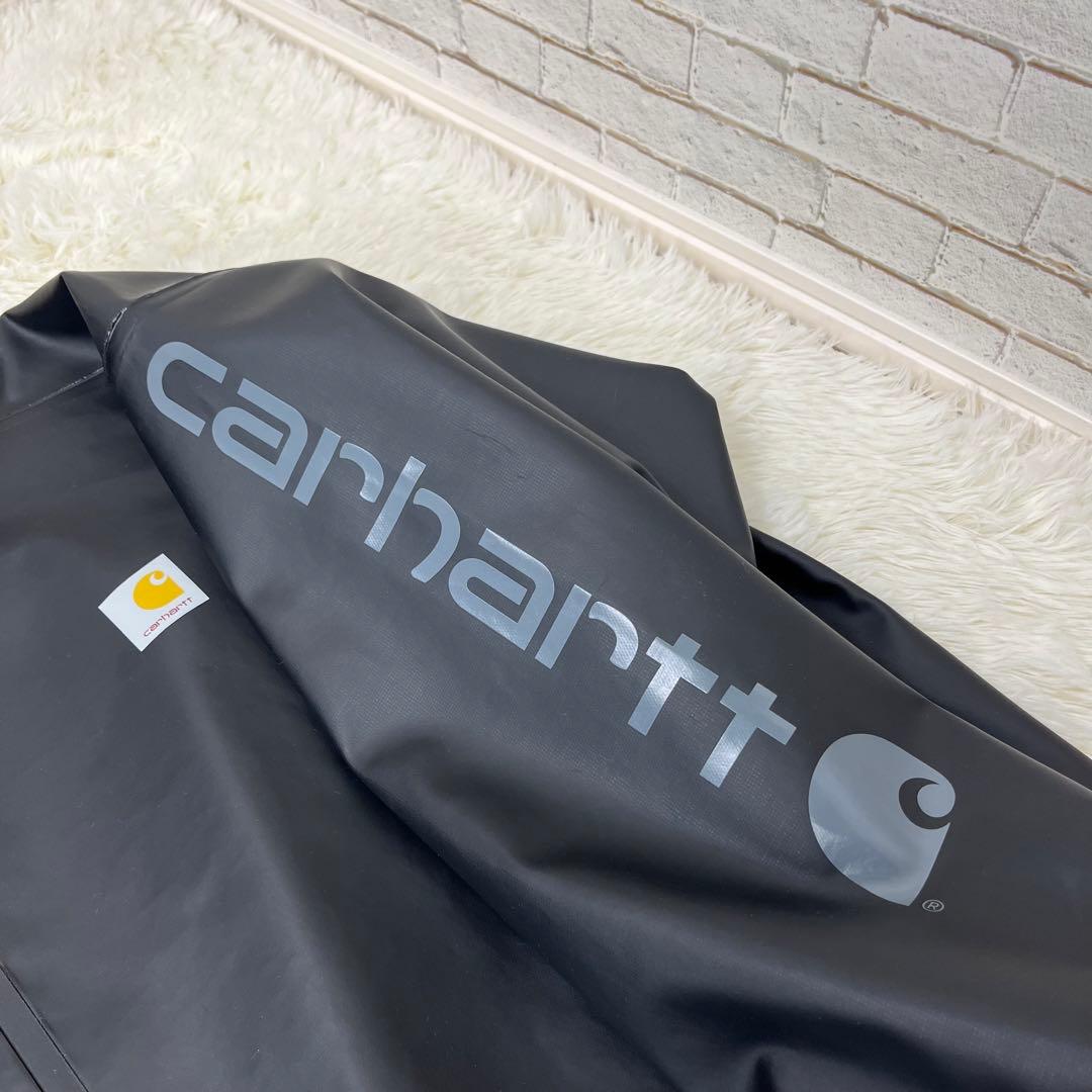Carhartt メンズ ミッドウェイト 防水 レインストームコート L 黒