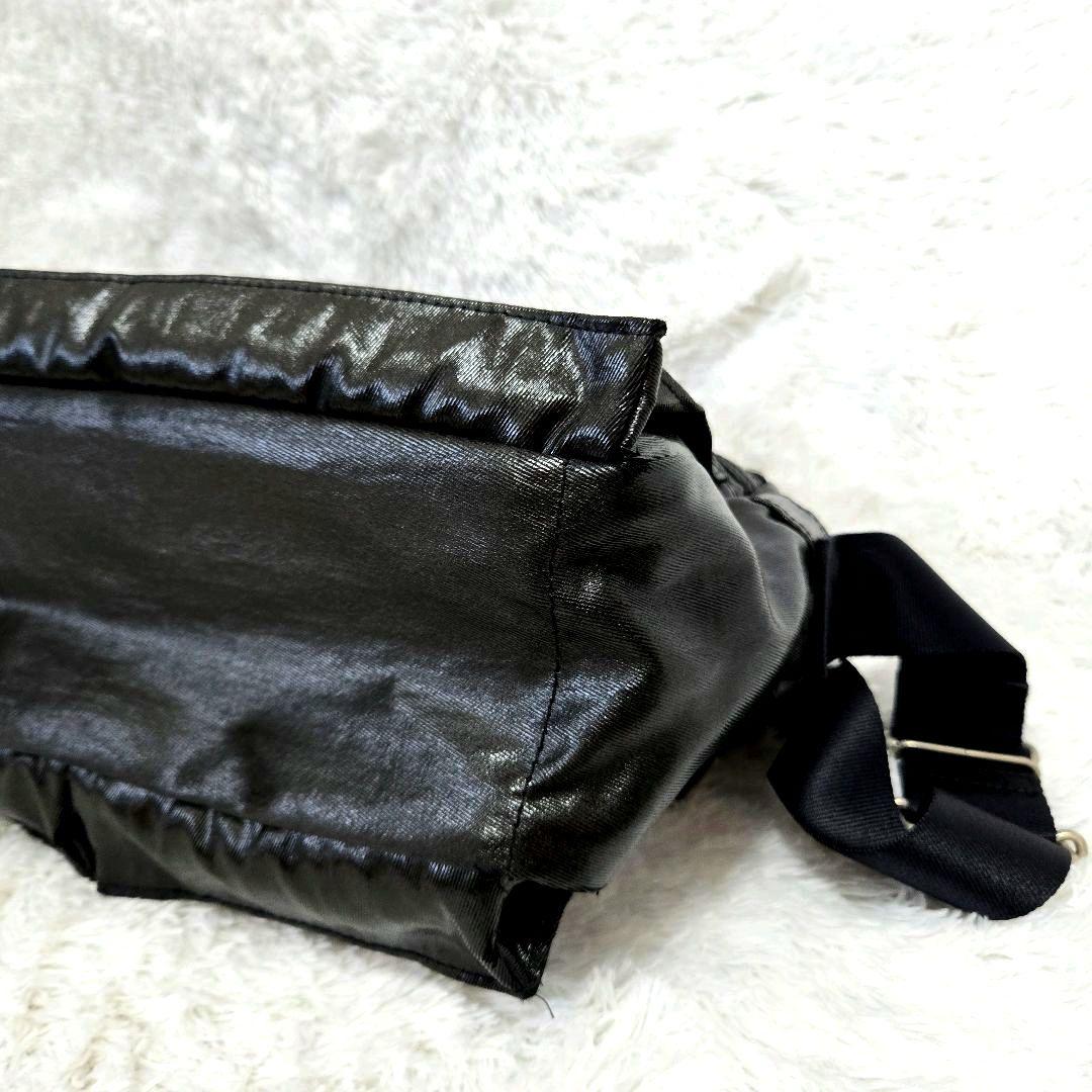 美品 PORTER フリースタイル シャイン メッセンジャーバッグ 黒