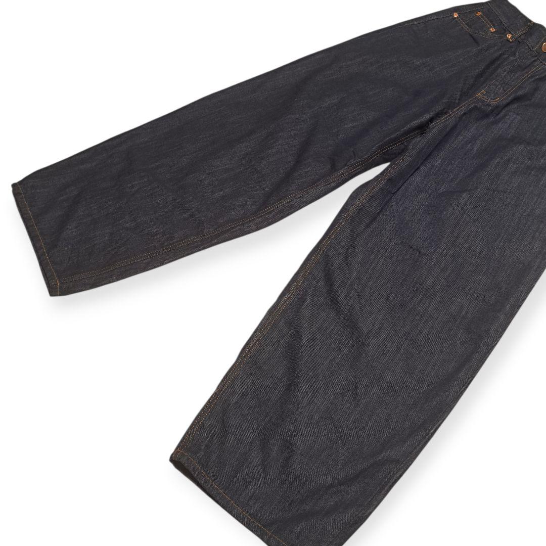 美品 marjour TUCK DENIM タックデニムパンツ 濃紺 ワイド M