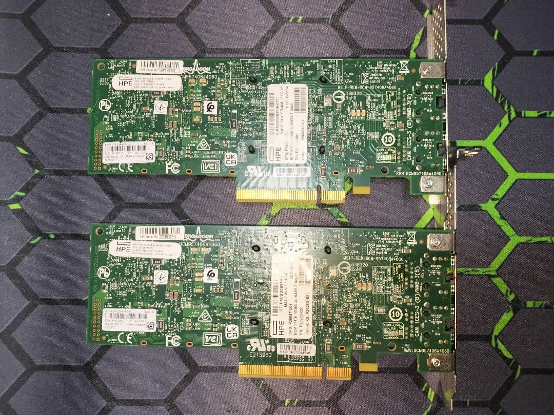 HPE BCM57416 10GbE 2port 保管品 ２個 LANカード