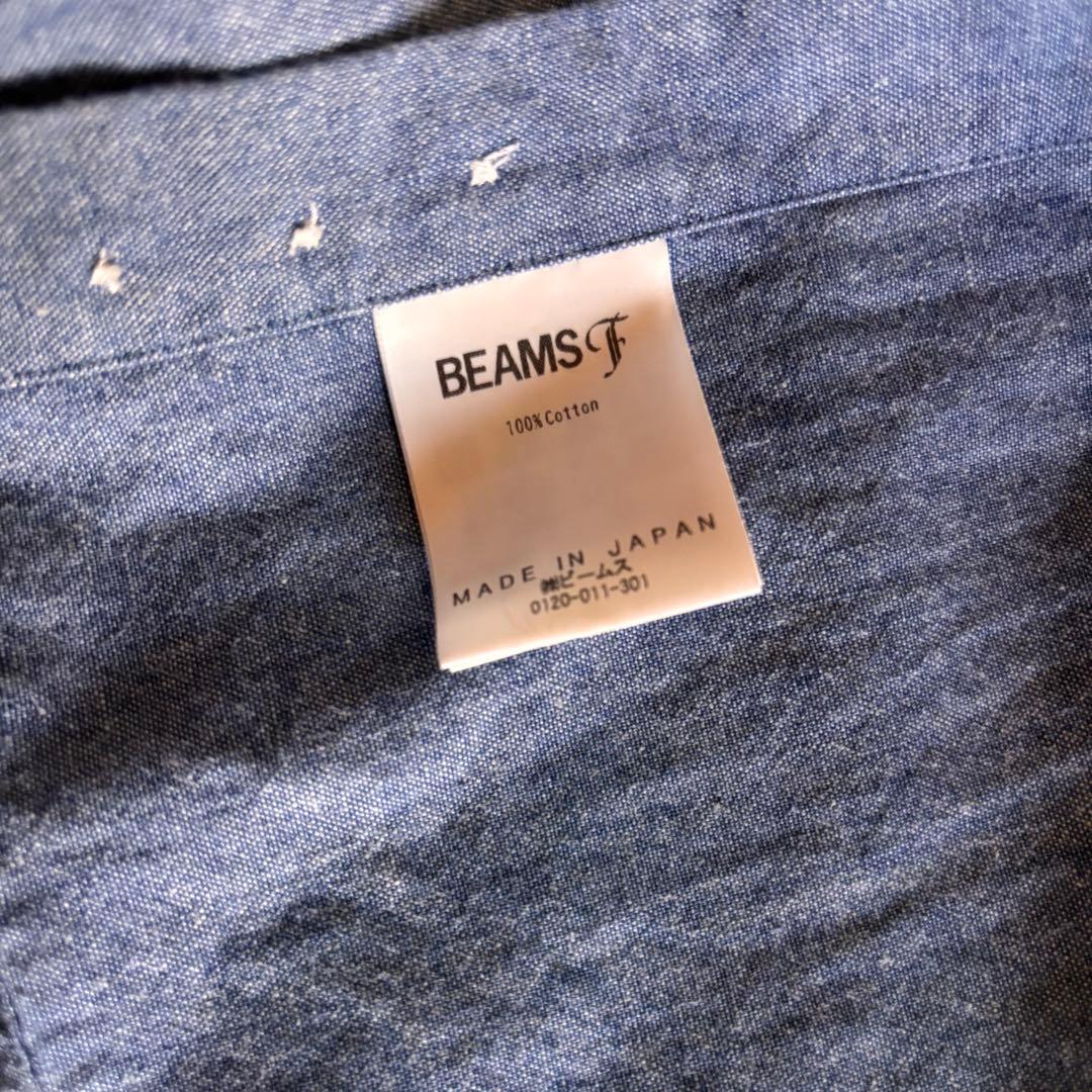 m*3様 美品 BEAMS F/ビームスFオリジナルシャンブレータブカラーシャツ