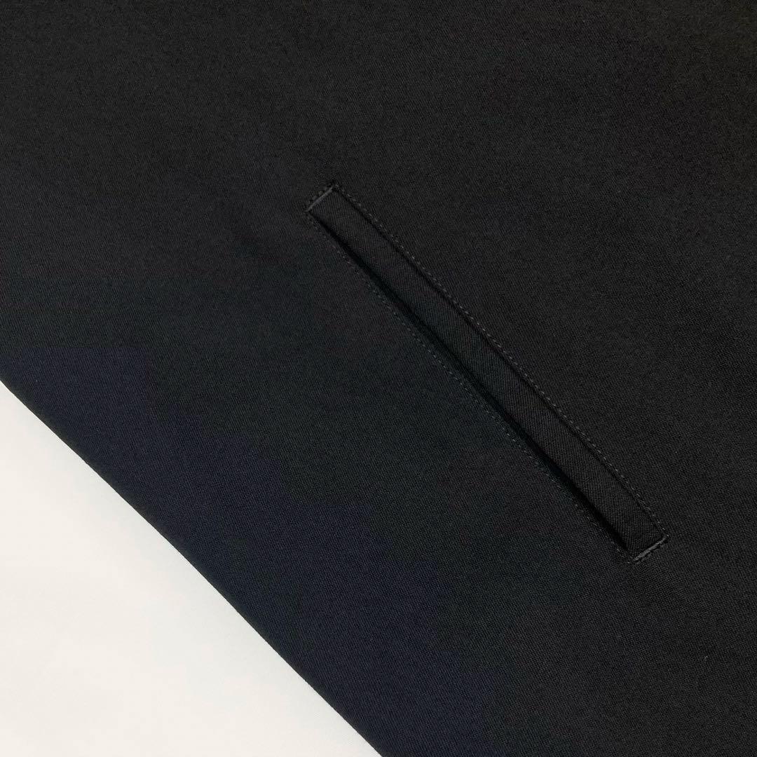 Y's ワイズ 美品 ウールギャバ 切替 ノースリーブワンピース 黒2