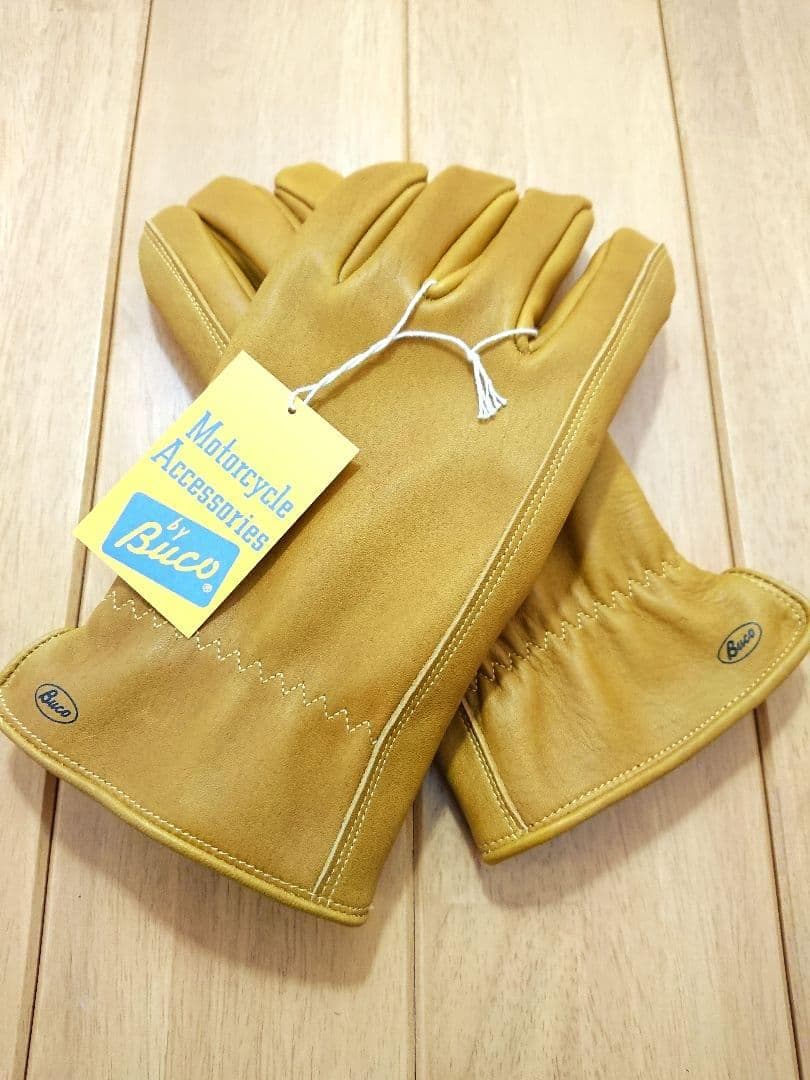 ブコ HORSEHIDE MOTORCYCLE GLOVE YELLOW (9)