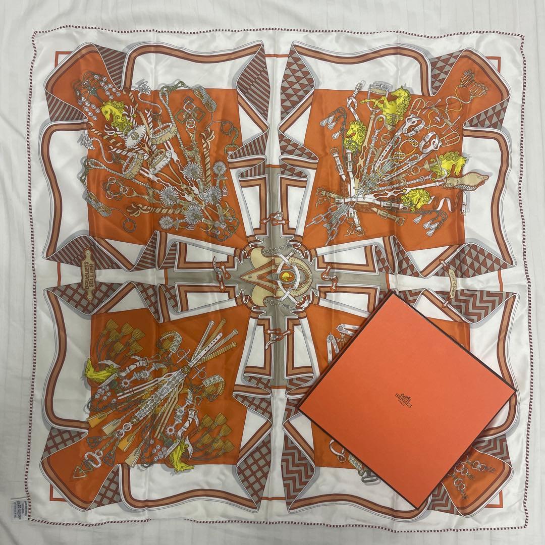 HERMES カレ70 BOUQUETS SELLIER スカーフ