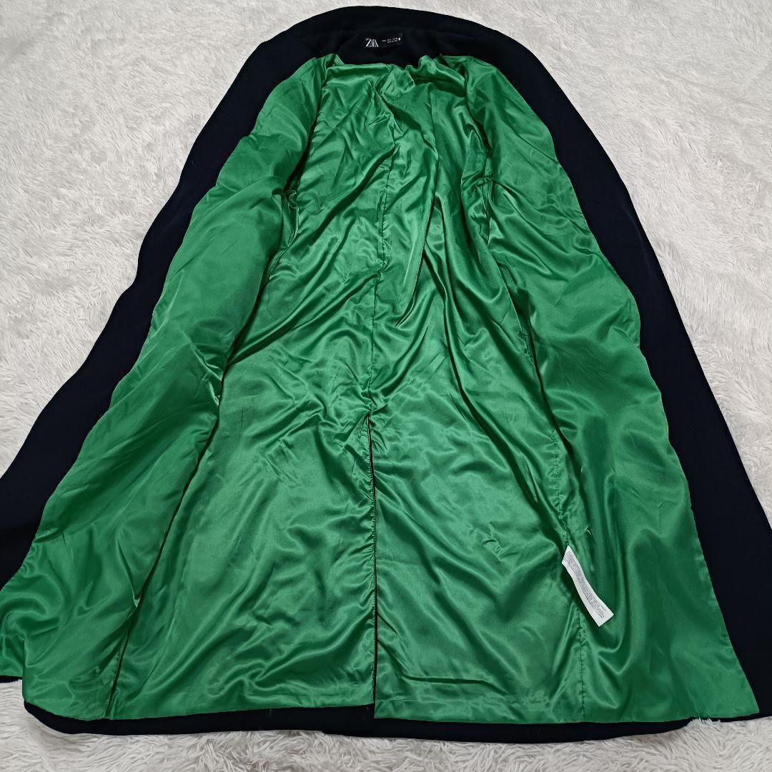 未使用級♪ZARA マッチングボンバーコート マキシ丈 ドッキング ベルト L