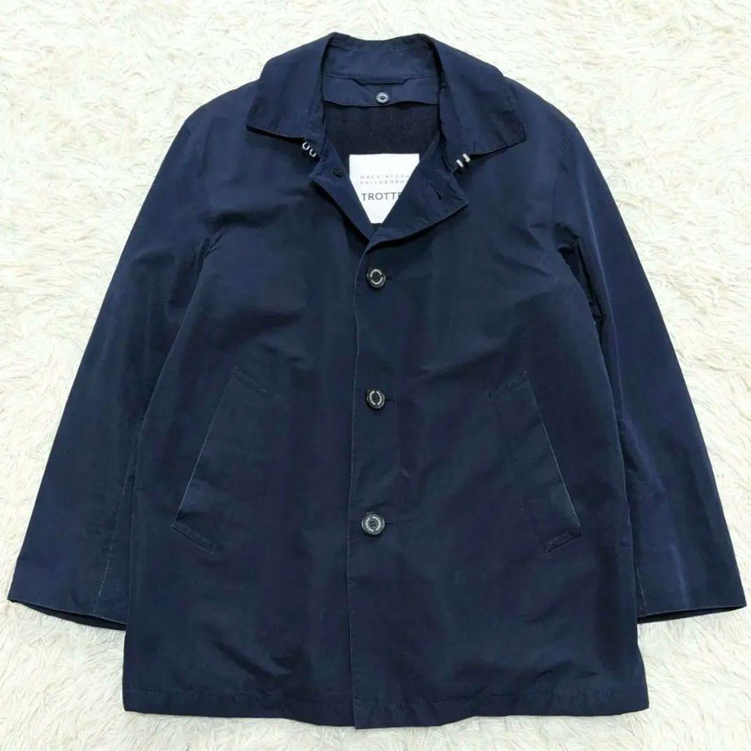 マッキントッシュ 中綿ライナー ステンカラーコート トロッター ネイビー 40