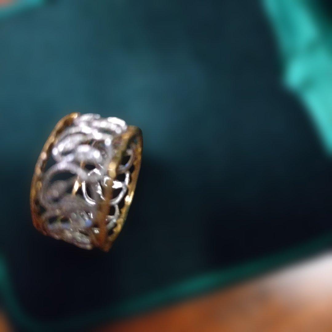 18k750刻印　レディースリング