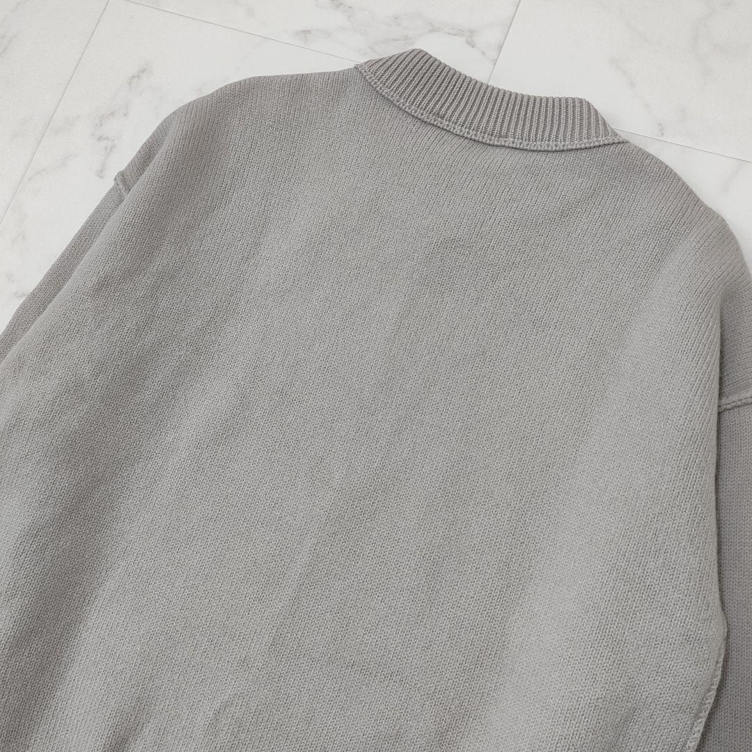 ami paris　アミパリス　ウール　ニットセーター　ハートロゴ　グレージュ