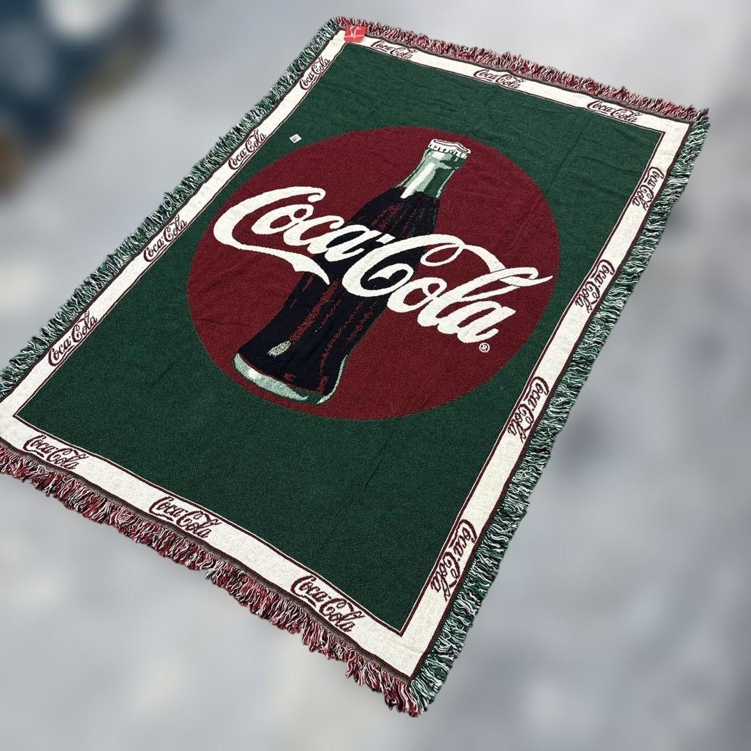 デッドストック　コカコーラ　マルチカバー　ソファカバー　ラグ　175x123