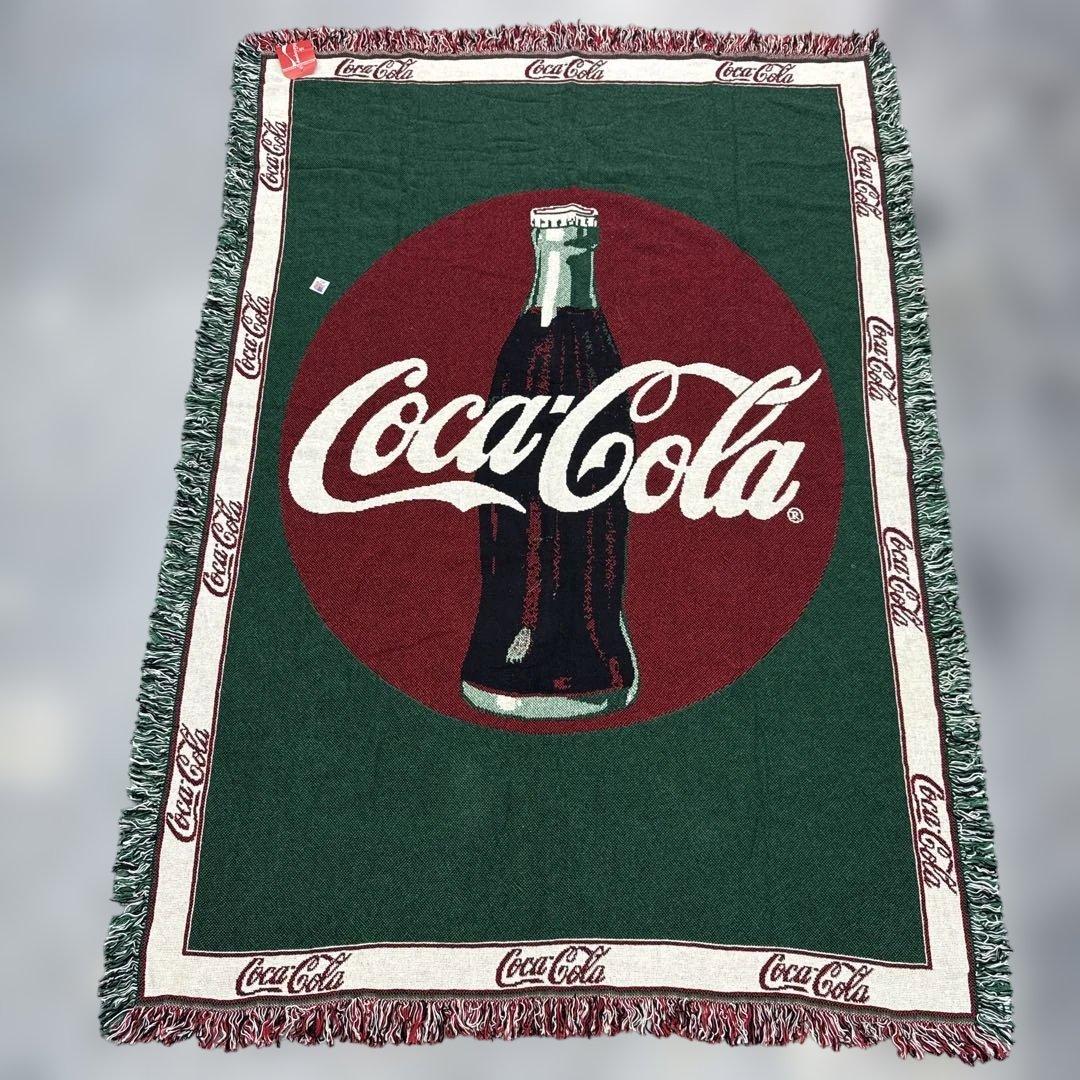 デッドストック　コカコーラ　マルチカバー　ソファカバー　ラグ　175x123