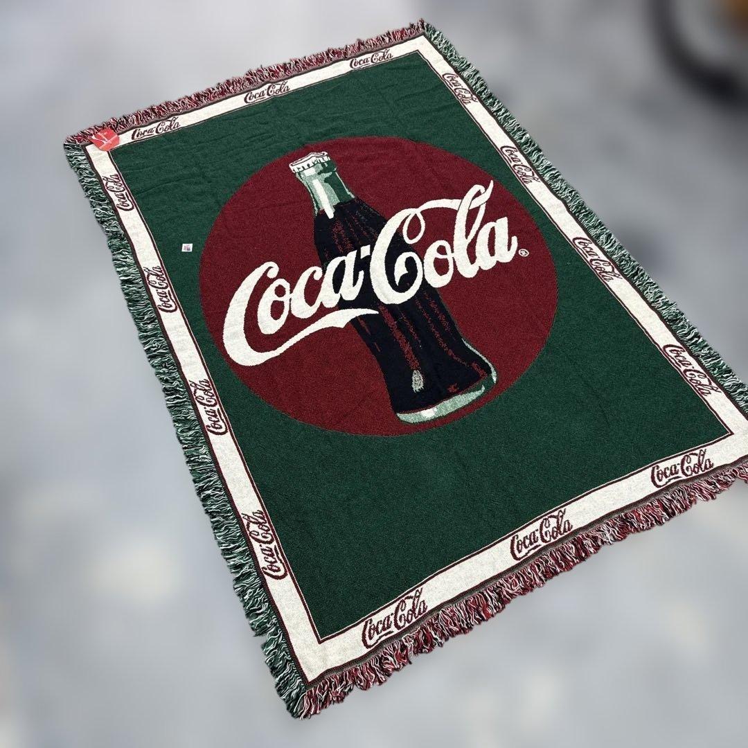 デッドストック　コカコーラ　マルチカバー　ソファカバー　ラグ　175x123
