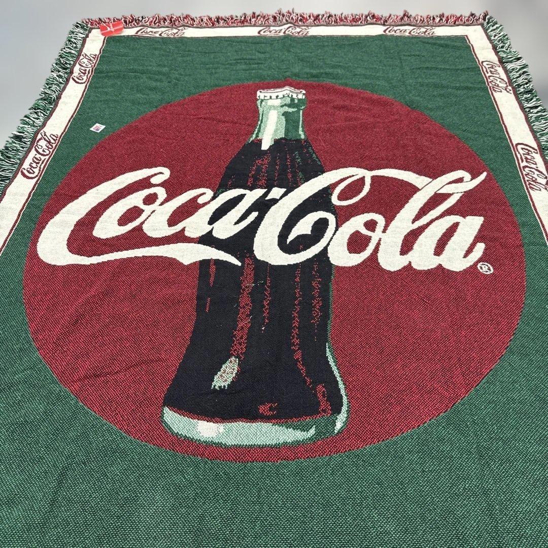 デッドストック　コカコーラ　マルチカバー　ソファカバー　ラグ　175x123