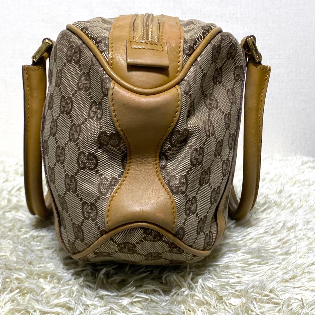 GUCCI グッチ✨ ボストンバッグ GGキャンバス ハンドバッグ ゴールド金具