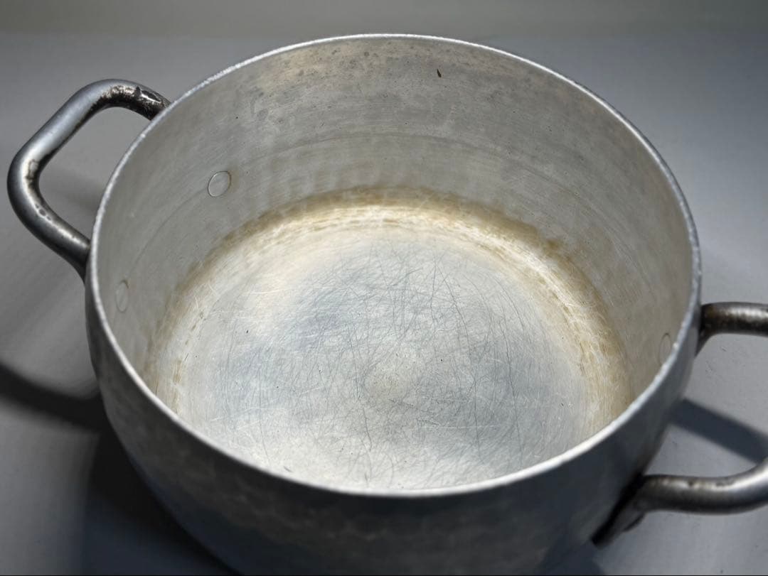 京都料理道具 有次 アルミ鍋 鎚起 中古品18㎝