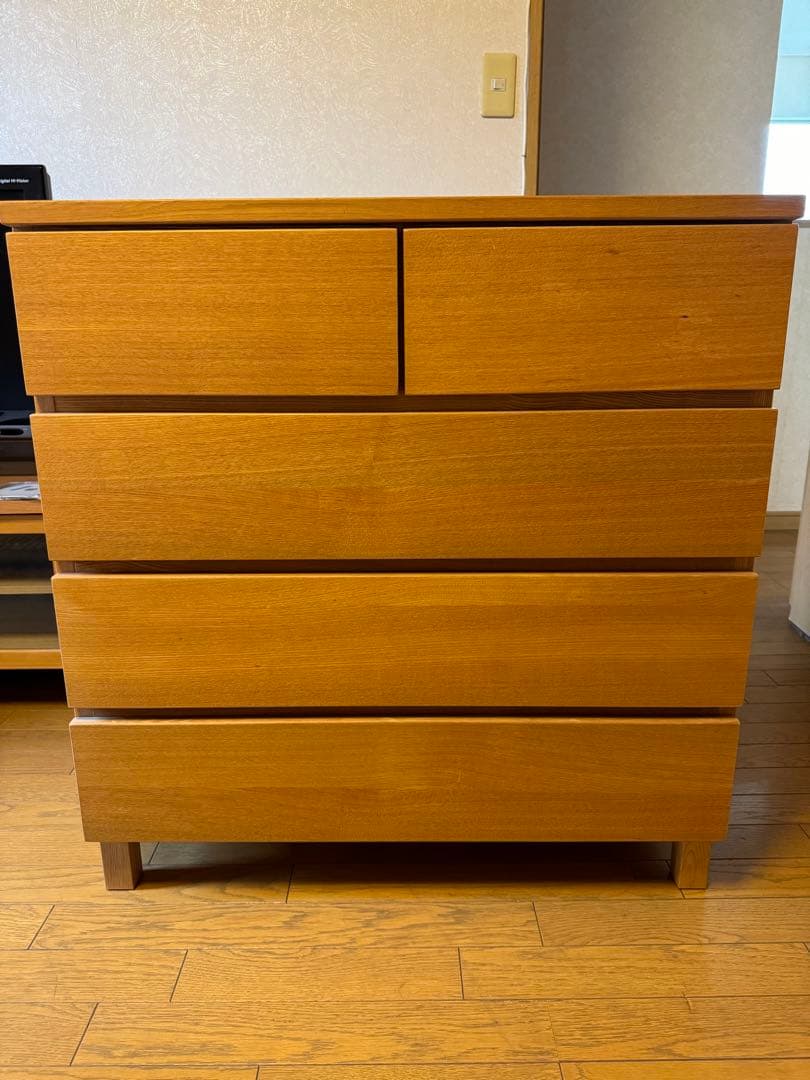 無印良品　木製4段チェスト　廃盤品。