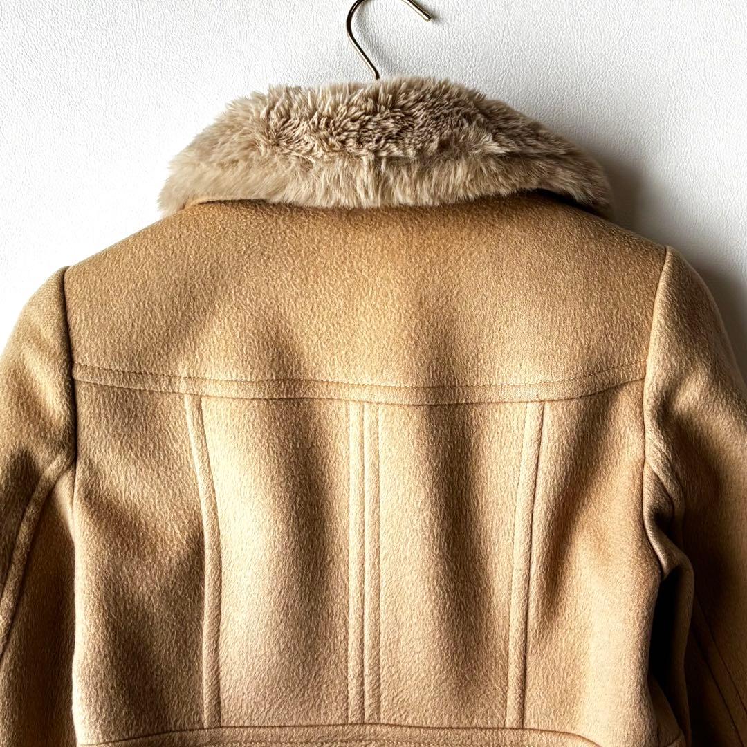 BLUE LABEL CRESTBRIDGE ロングコート　ウール混　ファー