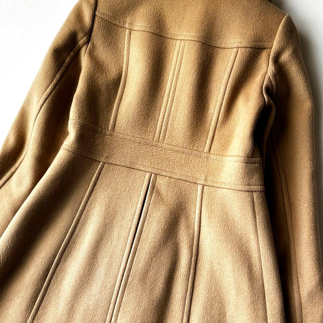 BLUE LABEL CRESTBRIDGE ロングコート　ウール混　ファー