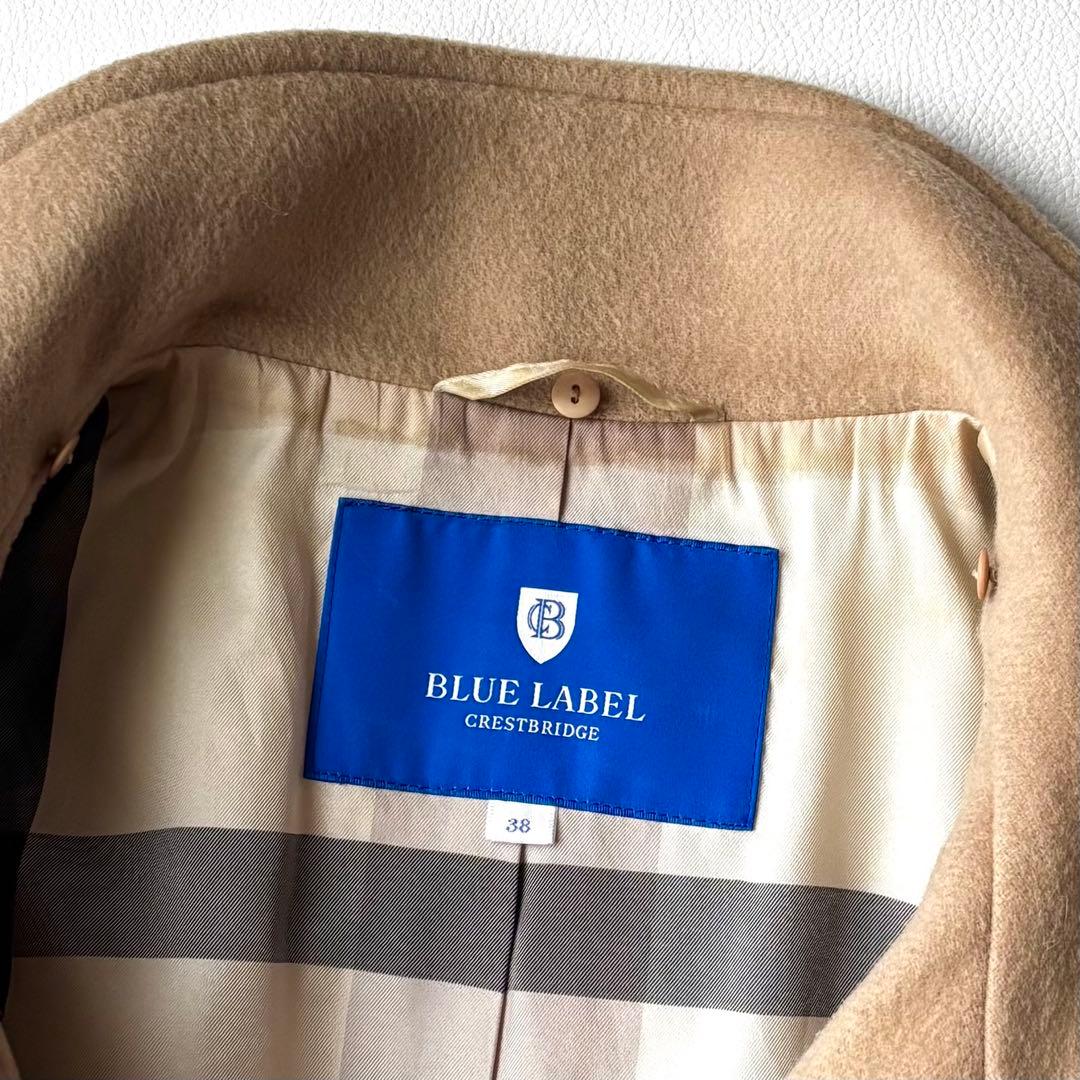 BLUE LABEL CRESTBRIDGE ロングコート　ウール混　ファー