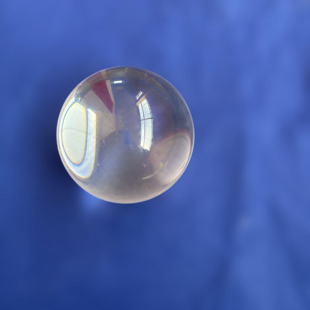 水晶玉、合成煉玉、口径10センチ、透明