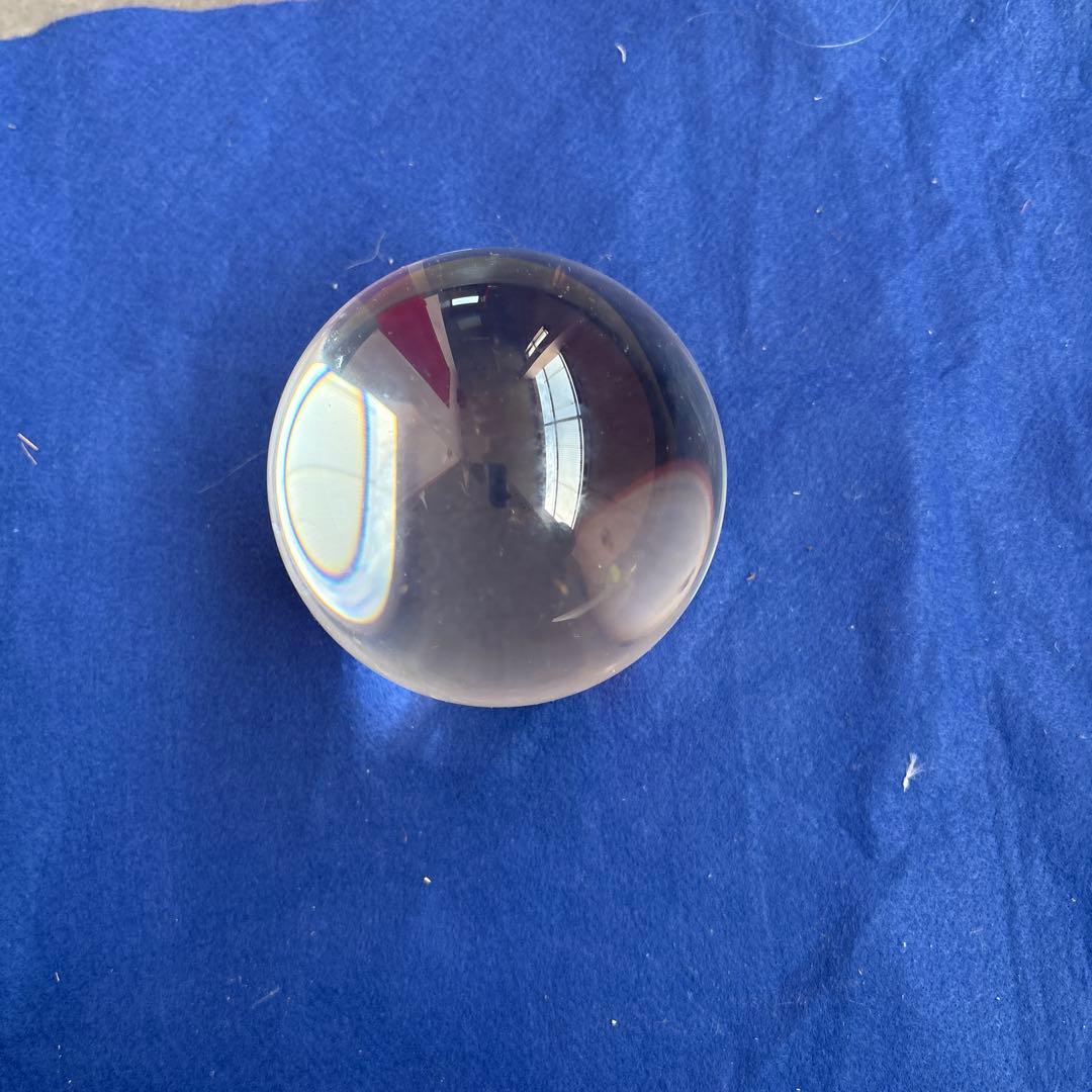 水晶玉、合成煉玉、口径10センチ、透明