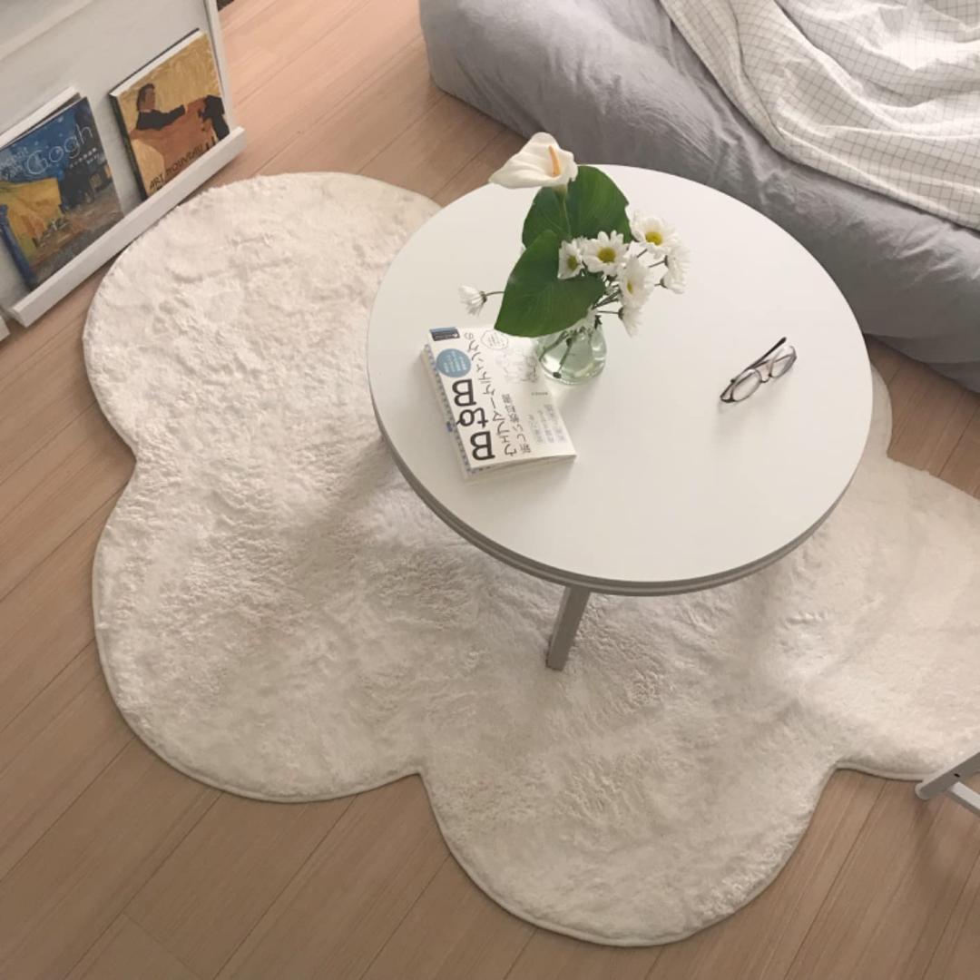 雲型ふわふわ 毛足18mmシャギーラグ 130×170cm カーペット カフェa