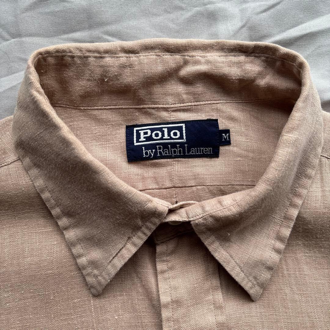 【90s】Ralph Lauren リネン サファリシャツ ワーク