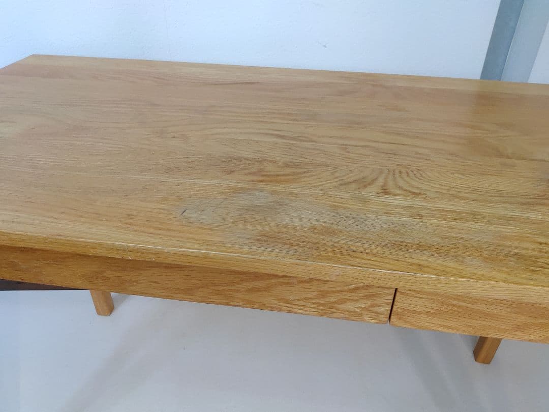 無印良品 良品計画 天然木 デスク 机 フック 引出し付 匿名配送 送料無料