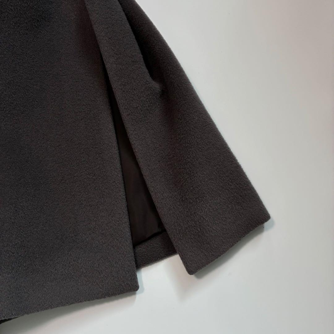 【極美品】IENA ロングスリットコート ウール100% グレージュ 36
