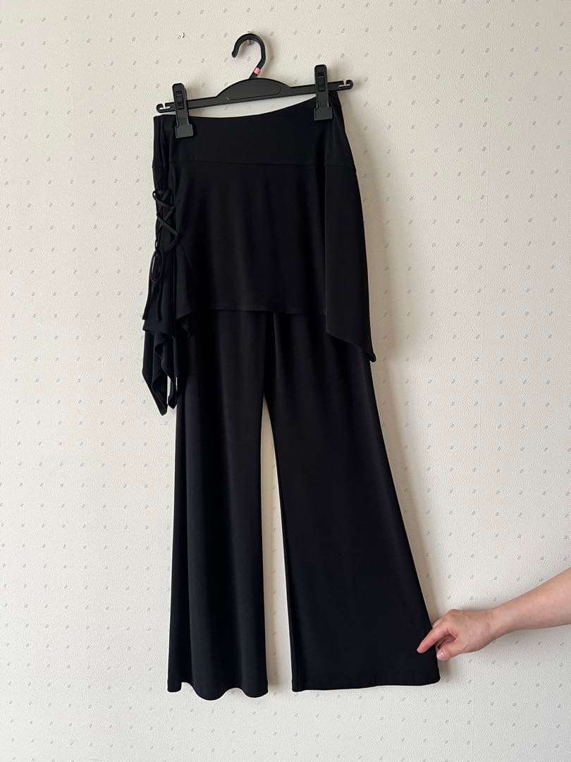 チャコット　フレアパンツ 社交ダンス ブラック グレー