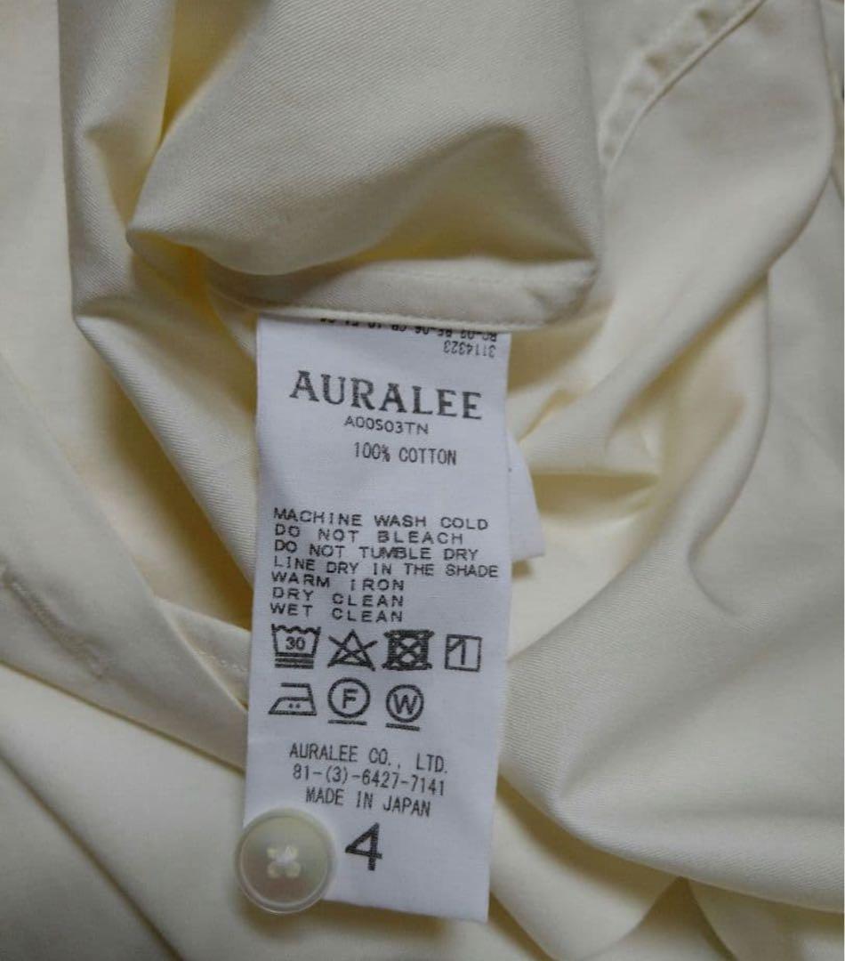 トップス AURALEE WASHED FINX TWILL BIG SHIRT