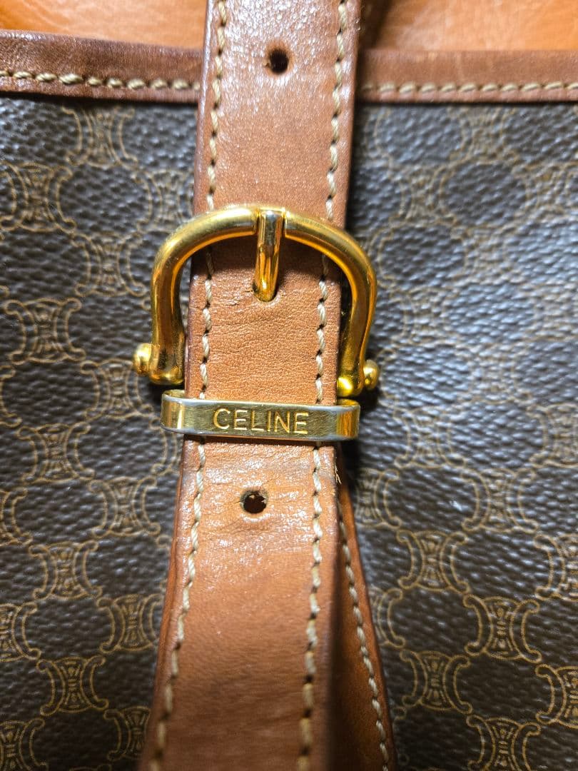 CELINE　セリーヌ　ブラウン　マカダム　トートバッグ　バケツ型