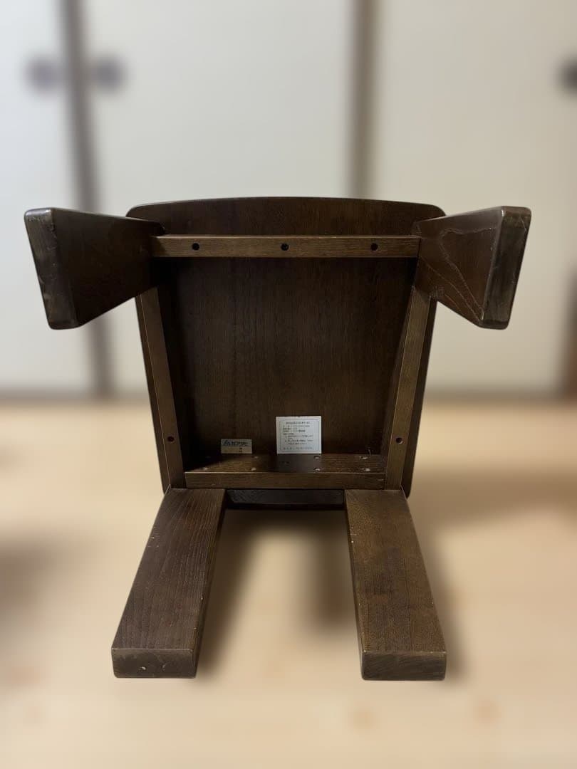 アンティーク　木製ダイニングチェア　無垢材ダークブラウン　（株）アサヒ