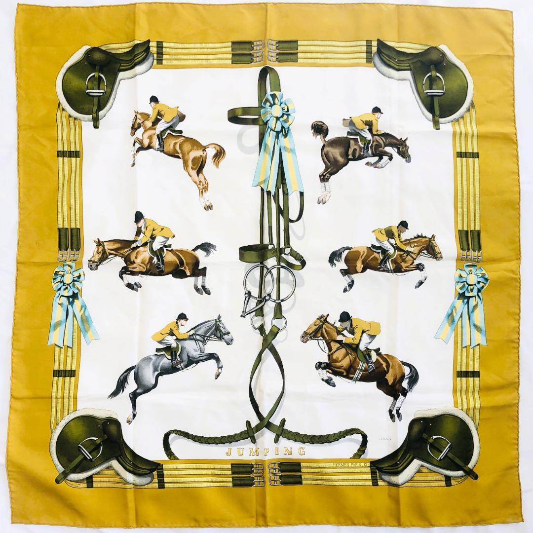 HERMES エルメス カレ90 ジャンピング JUMPING スカーフ タグ無