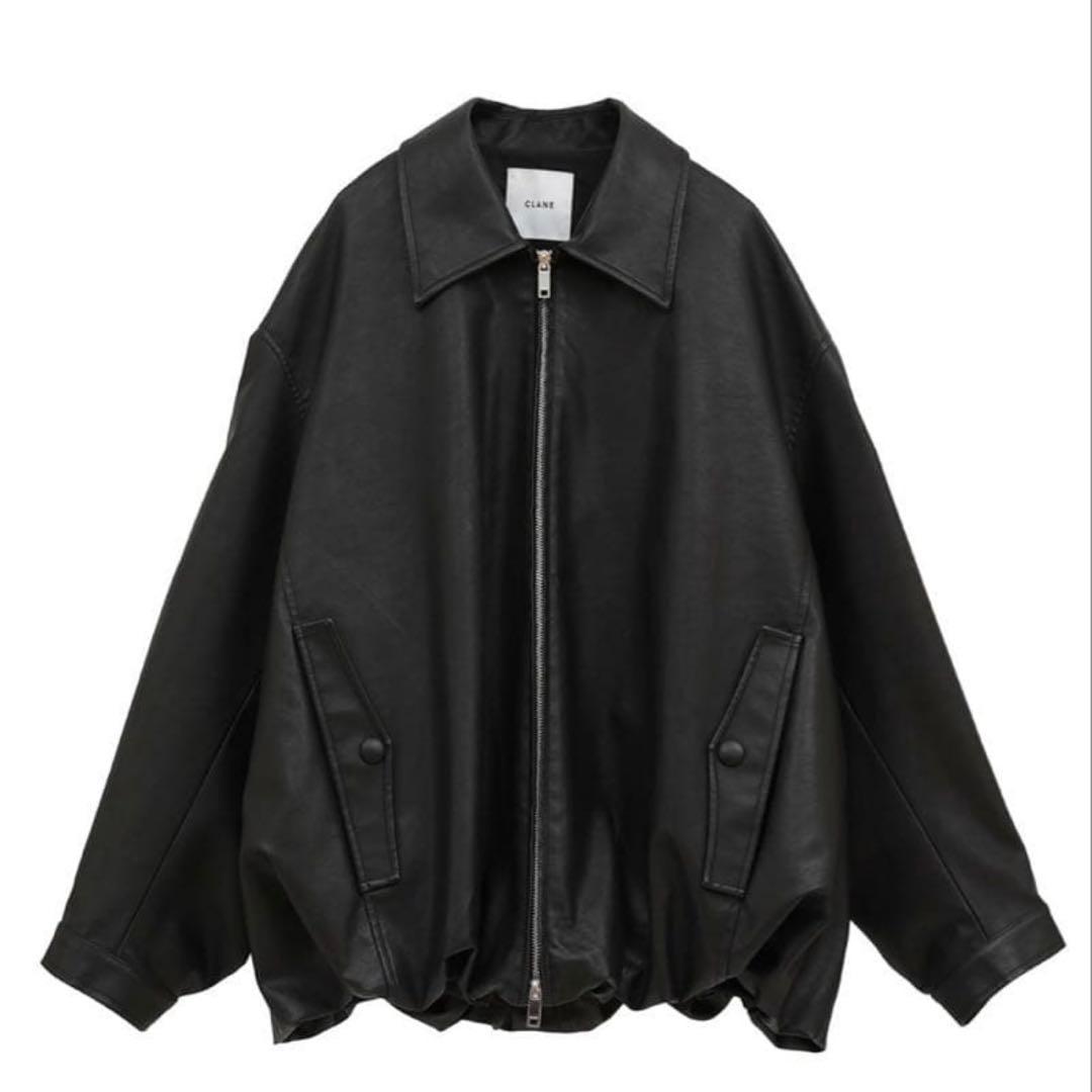 新品　CLANE FAKE LEATHER BALLOON JACKET クラネ