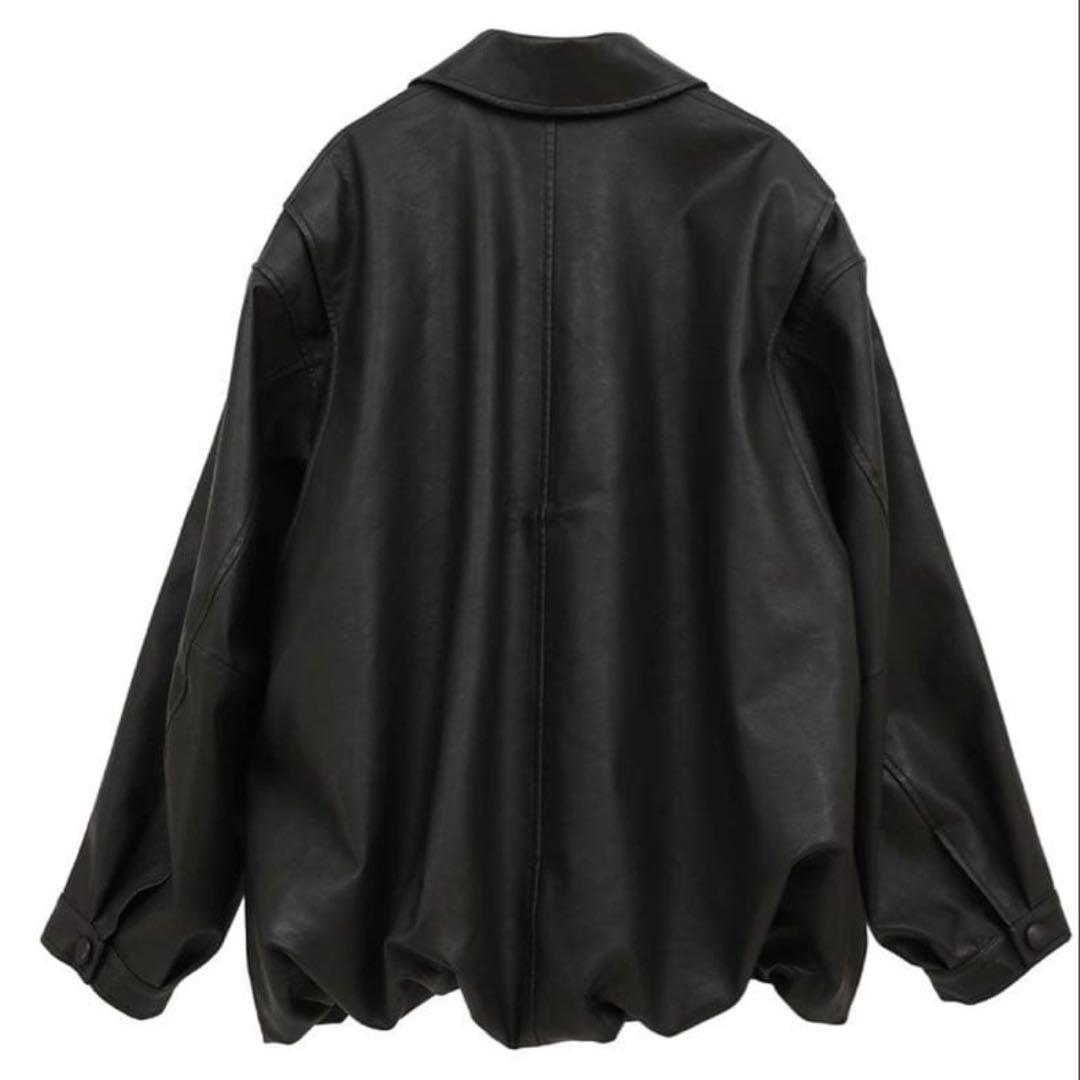 新品　CLANE FAKE LEATHER BALLOON JACKET クラネ