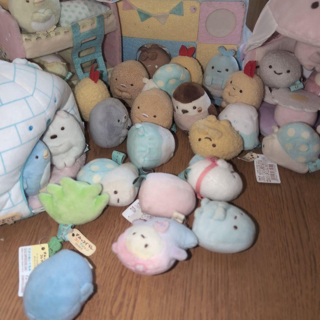すみっコぐらし 大量まとめ売り！ てのりぬいぐるみ＆豪華ハウス4種セット