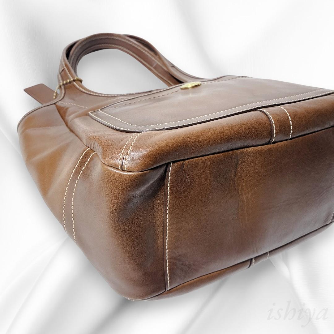 【希少・美品】オールドコーチ ショルダーバッグ　ブラウン　レザー　トートバッグ