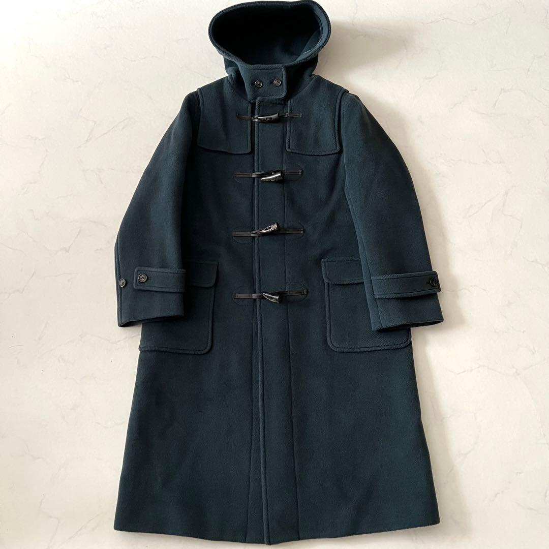 マッキントッシュ 大きいサイズ 46 ロング丈 ダッフルコート ウール 深緑