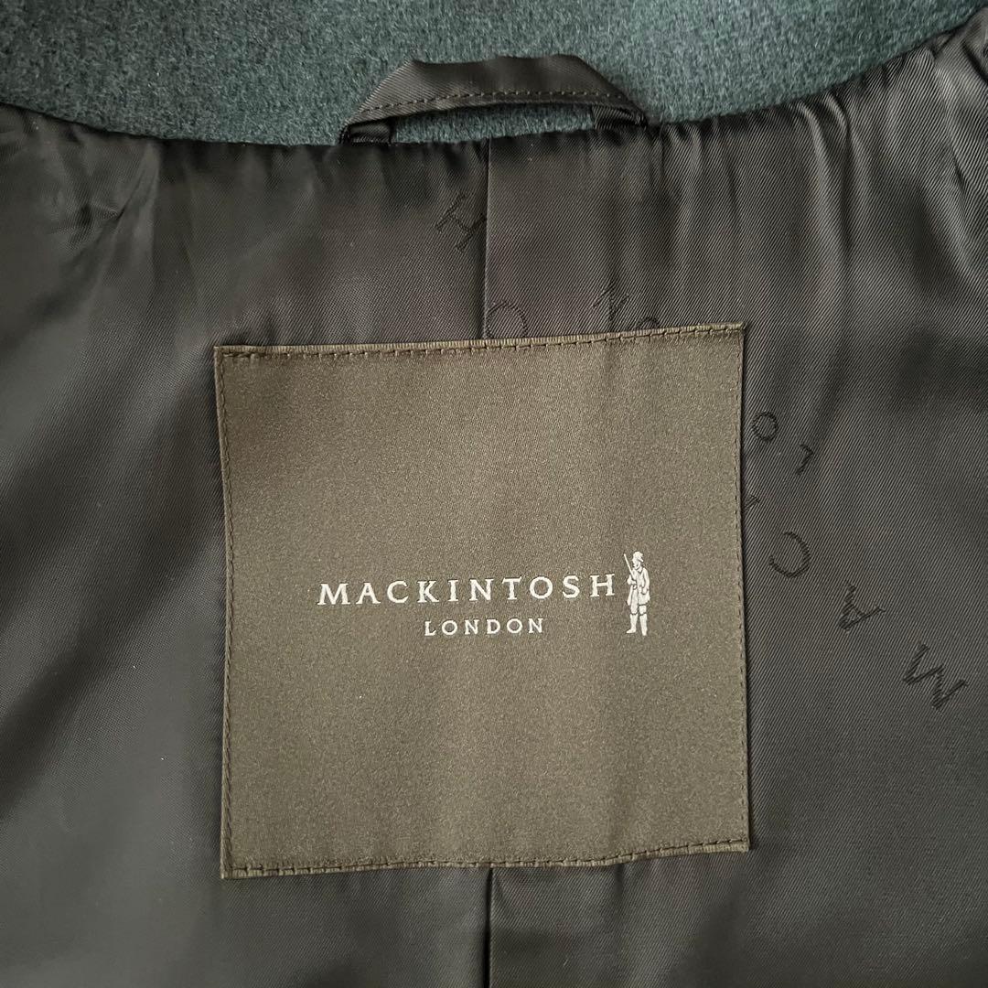 マッキントッシュ 大きいサイズ 46 ロング丈 ダッフルコート ウール 深緑