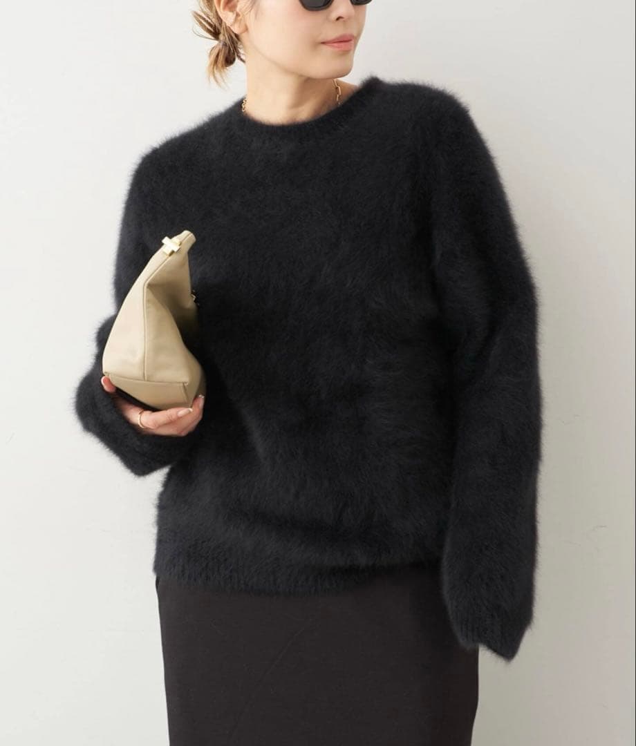 everyday i like. fluffy sweater ラクーン ニット