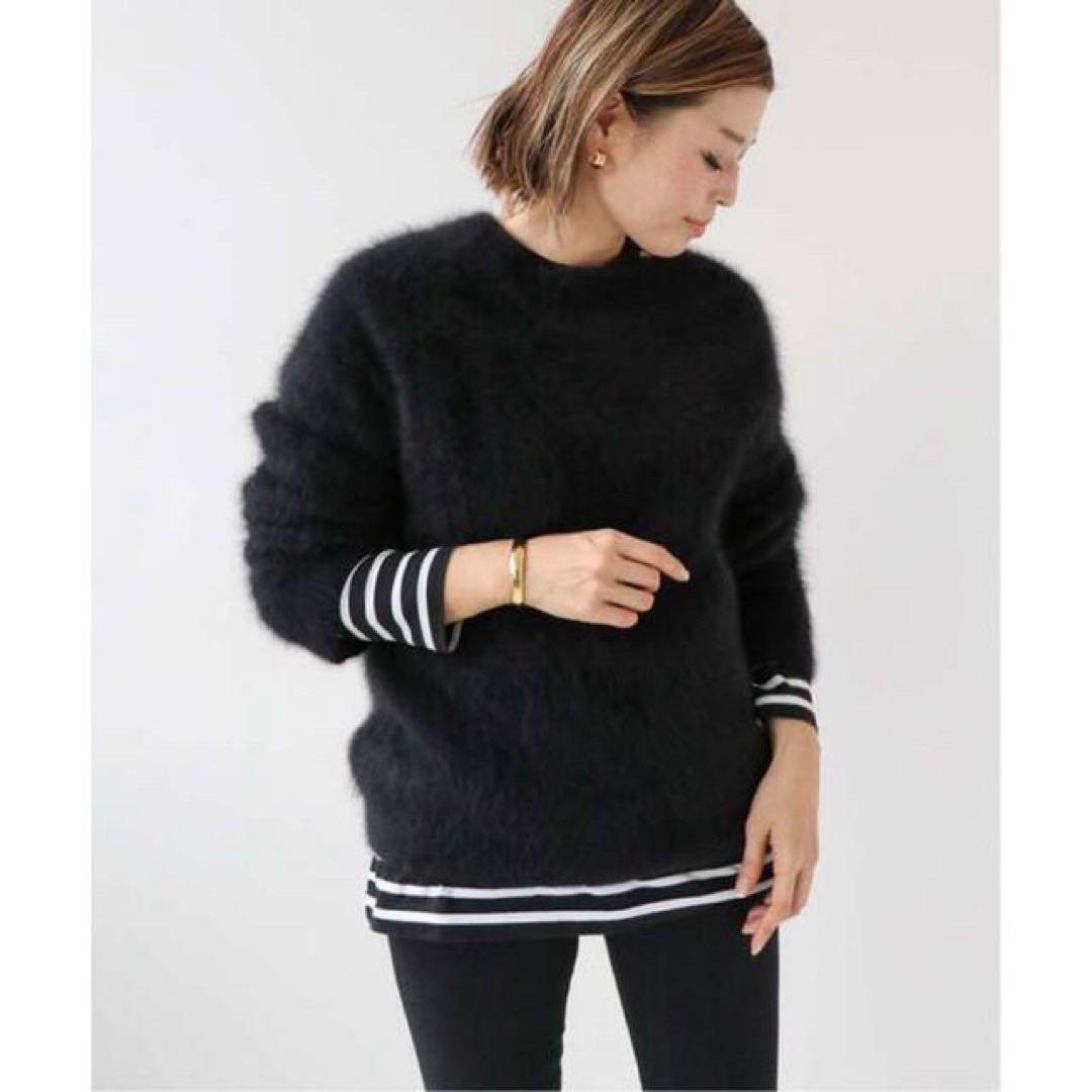 everyday i like. fluffy sweater ラクーン ニット