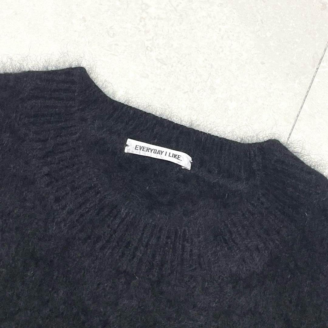 everyday i like. fluffy sweater ラクーン ニット
