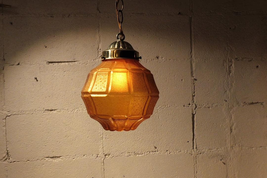 シーリングライト・天井照明 70s California Amber lamp Sphere