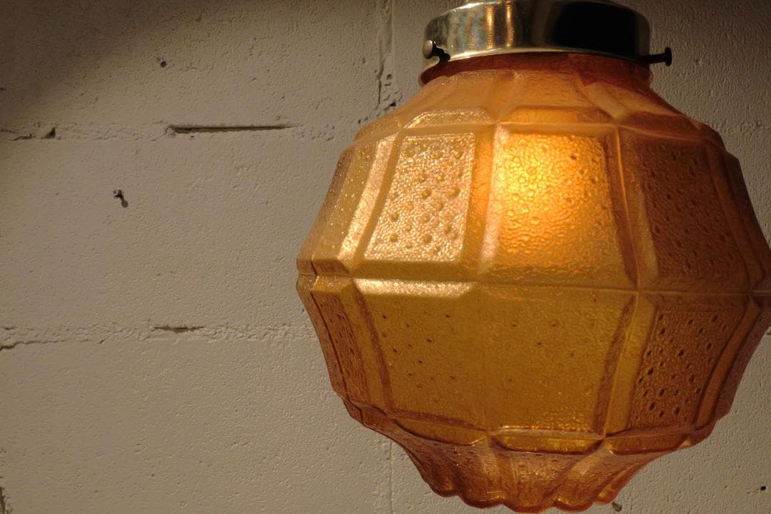 シーリングライト・天井照明 70s California Amber lamp Sphere
