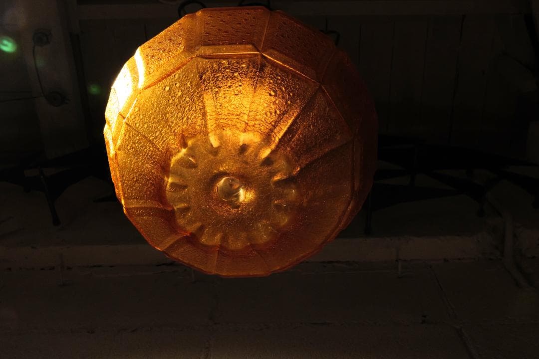 シーリングライト・天井照明 70s California Amber lamp Sphere